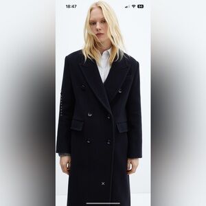 Mango Double Breasted Manteco wool coat